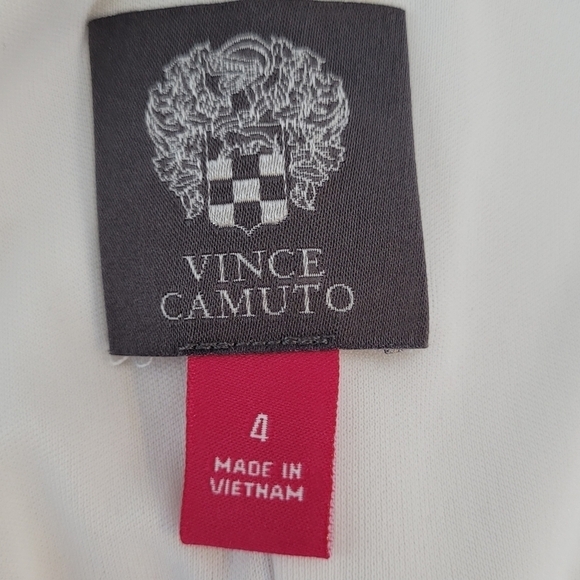 Vince Camuto Multicolor Geometric Print Sleeveless Tiered Shift Dress - Size 4 - Picture 9 of 10